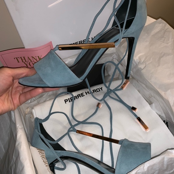 Pierre Hardy Metal blue high sandals - Picture 7 of 8